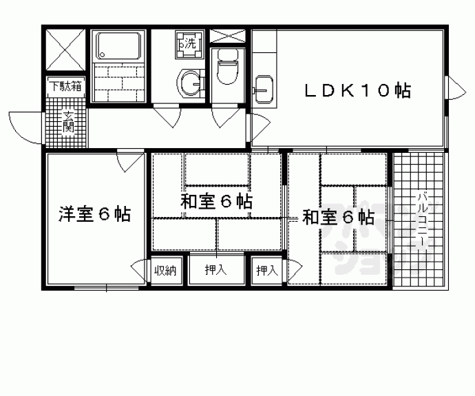 【エスパシオ石田】間取