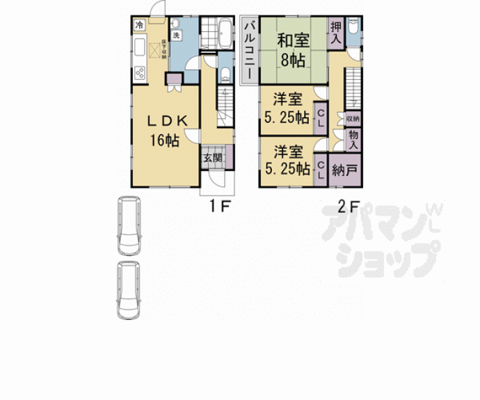 【醍醐岸ノ上町貸家】間取