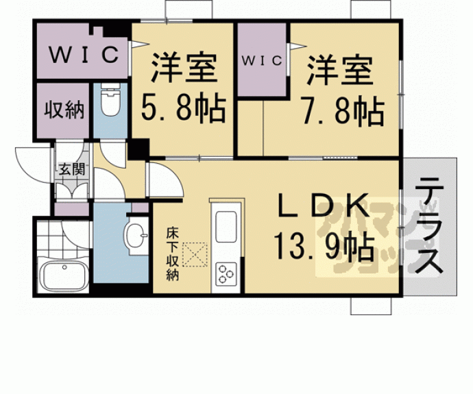 【グランドール伏見桃山】間取