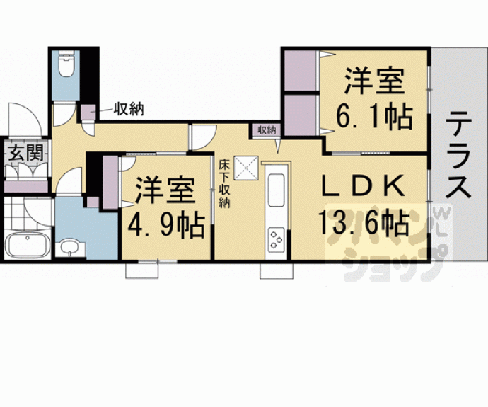 【グランドール伏見桃山】間取