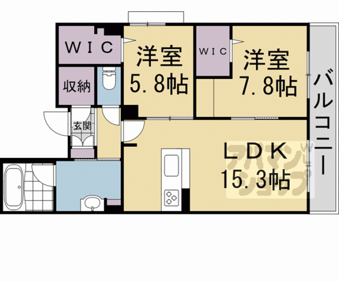 【グランドール伏見桃山】間取