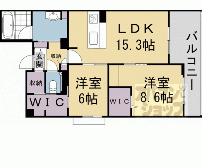 【グランドール伏見桃山】間取