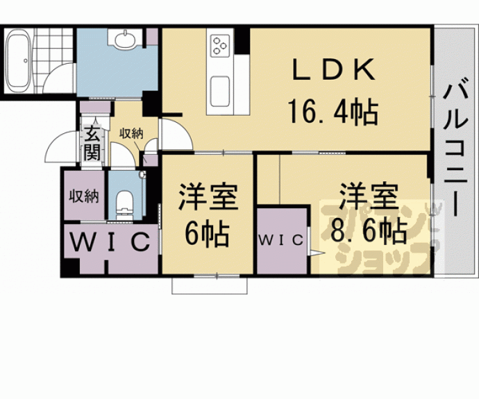 【グランドール伏見桃山】間取