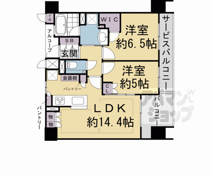 【プレミスト京都二条城北】間取