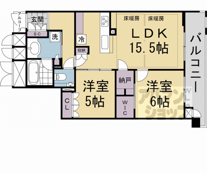 【プレミスト京都二条城北】間取