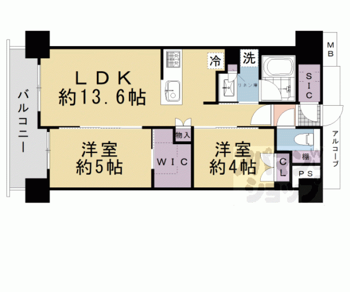 【ファインレジデンス京都五条通】間取