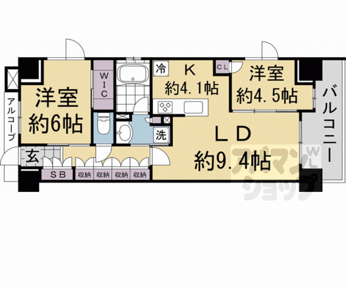 【ファインレジデンス京都五条通】間取