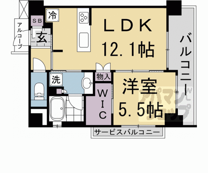 【ファインレジデンス京都五条通】間取