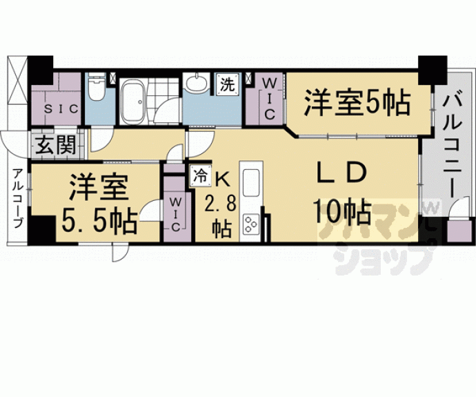 【ファインレジデンス京都五条通】間取