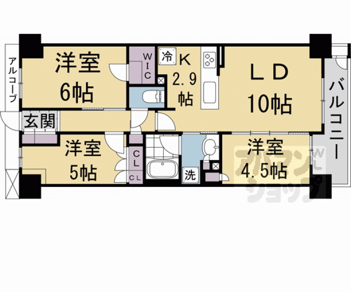 【ファインレジデンス京都五条通】間取