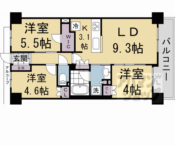 【ファインレジデンス京都五条通】間取