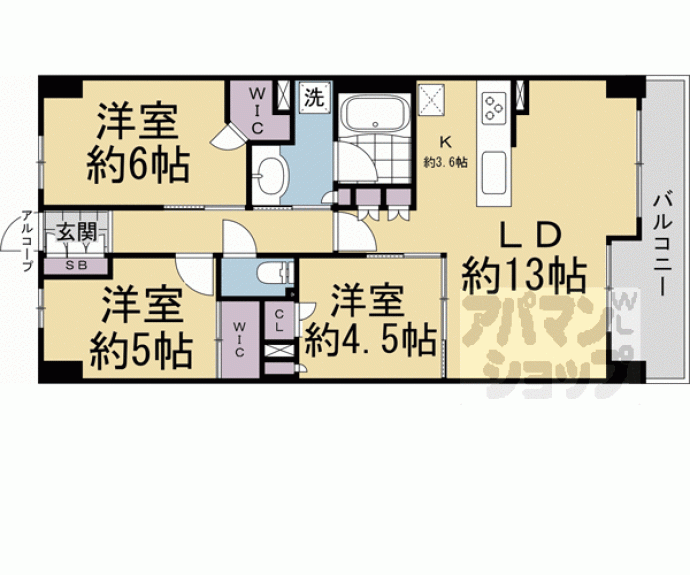 【ファインレジデンス京都五条通】間取