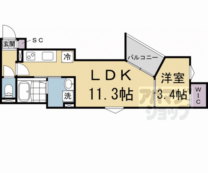 【ＲＥＧＡＬＥＳＴ西院】間取