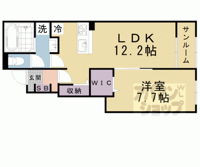 【仰木の里東7丁目アパートB】間取