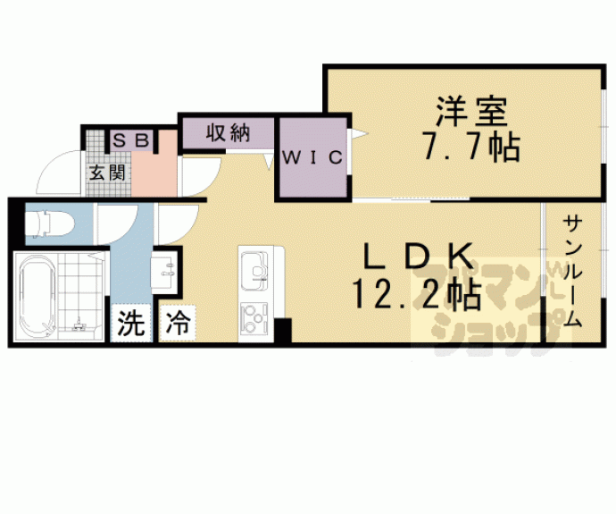【仰木の里東７丁目アパートＢ】間取