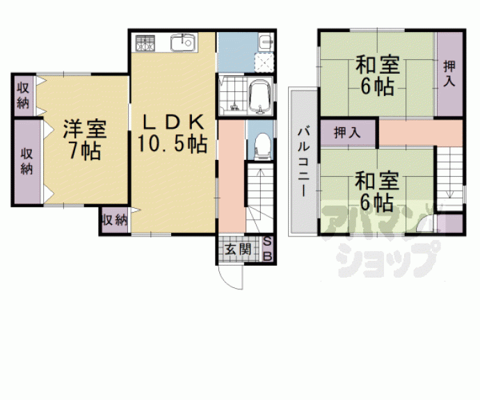 【川島尻堀町貸家】間取