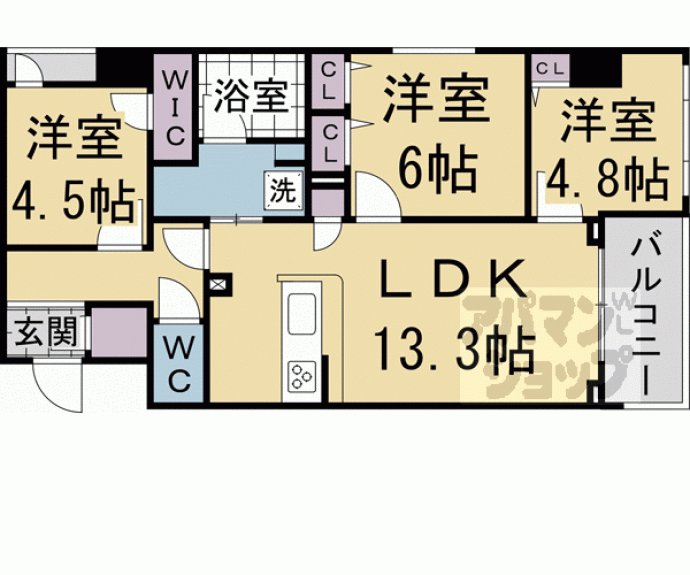 【Ｍａｒｅ　京都一条】間取