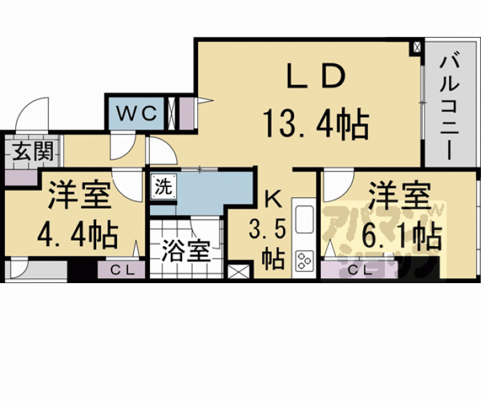 【Ｍａｒｅ　京都一条】間取