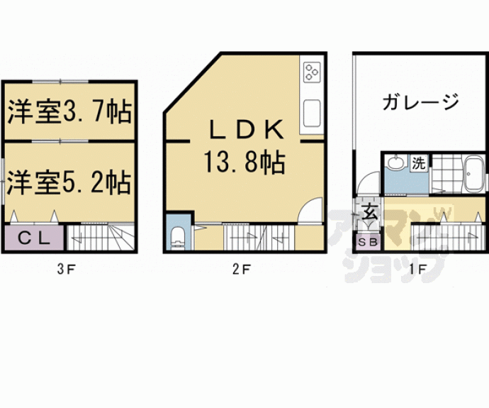 【ヌヴェールハウス東棟】間取