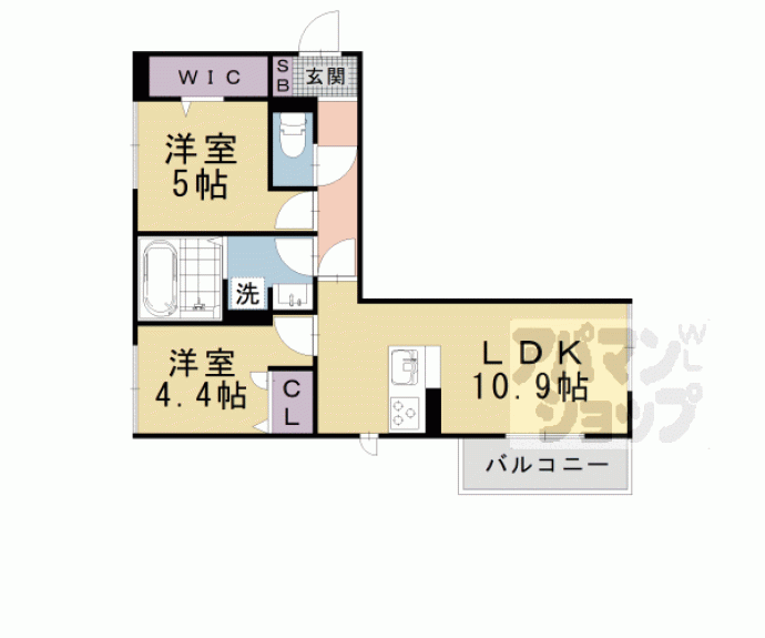 【Ｌｕｍｉｅｒｅ　ｄｕ　Ｓｏｉｒ　Ｄｅｕｘ】間取