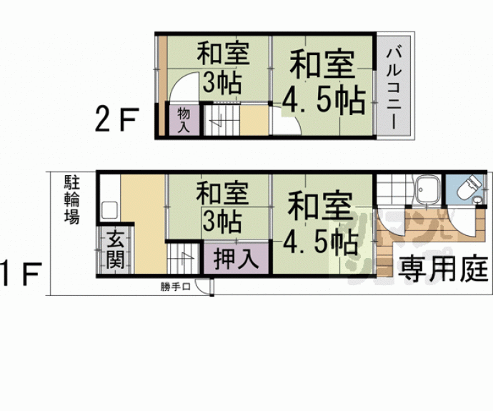 【嵯峨天龍寺椎野町貸家】間取