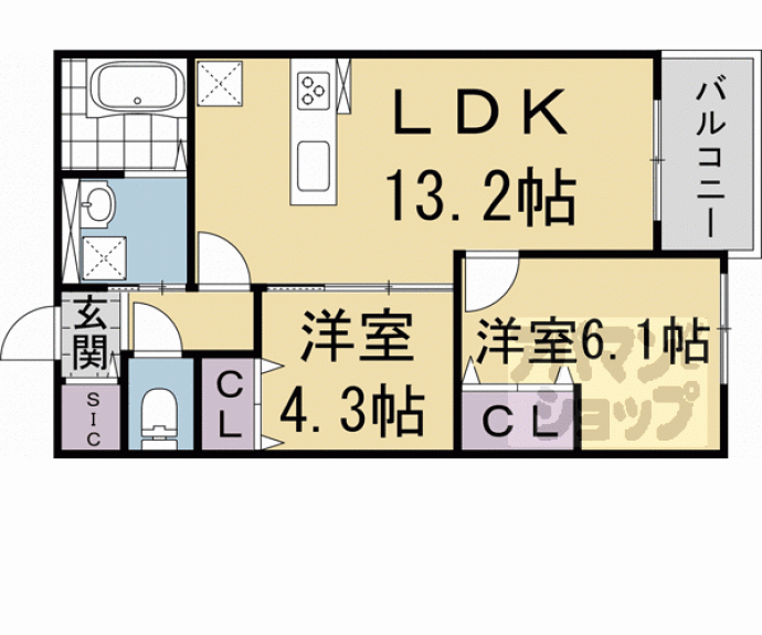 【Plume葛野三条】間取