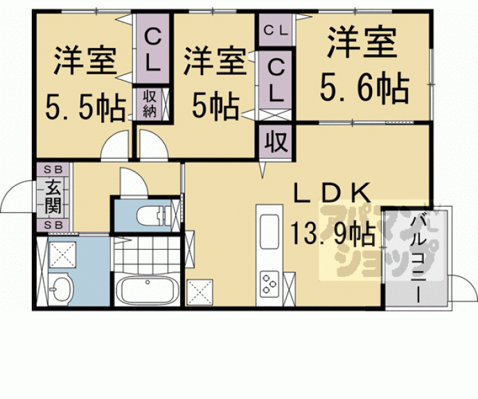【Ｐｌｕｍｅ葛野三条】間取