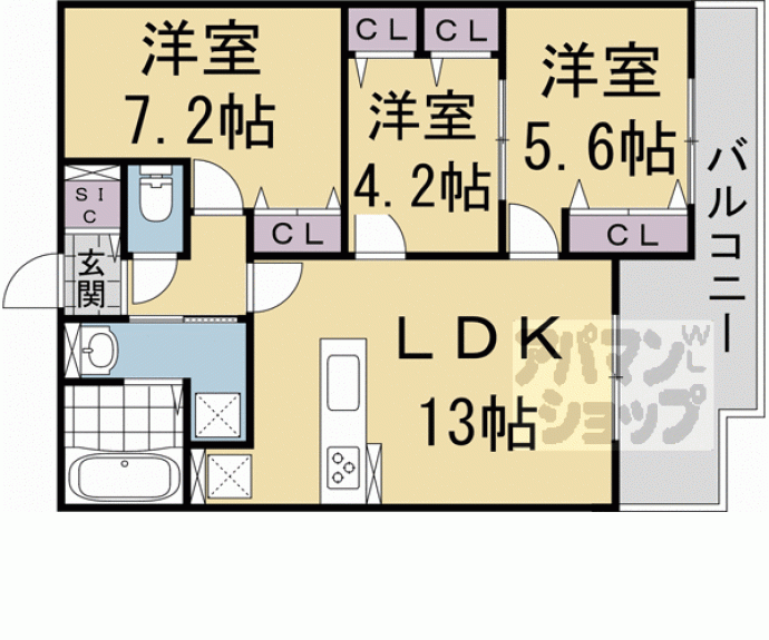 【Plume葛野三条】間取