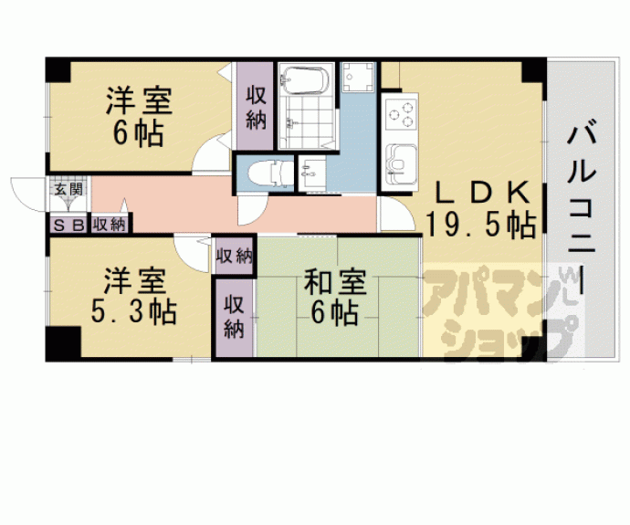 【CUREZZA瀬田西】間取