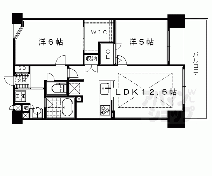 【プレサンスロジェ太秦天神川駅前】間取