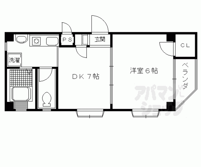 【丹波口サンハイツ】間取