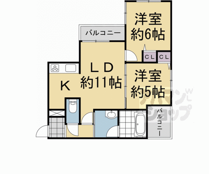 【仮称)羽束師鴨川町新築】間取