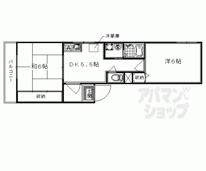 【カームハウス嵯峨野】間取