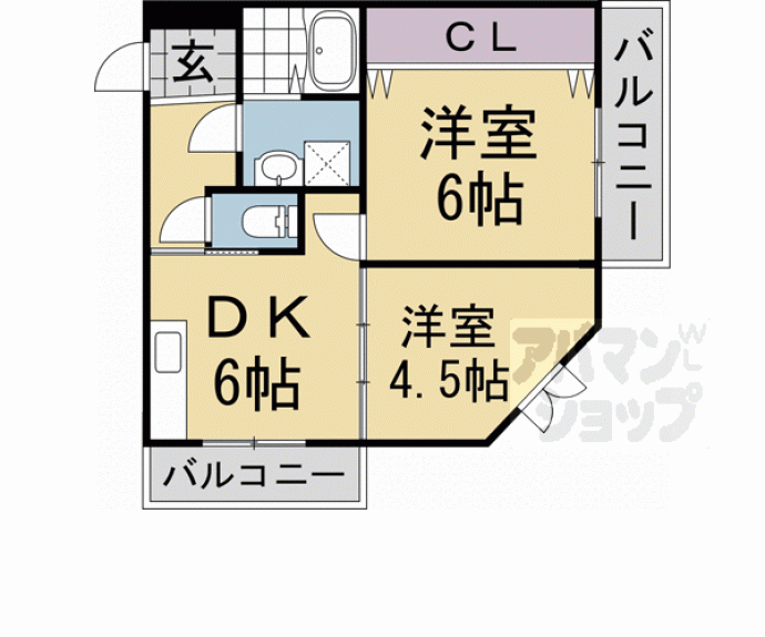 【カームハウス嵯峨野】間取