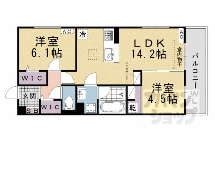 【アレ・デ・フルール西向日駅前】間取