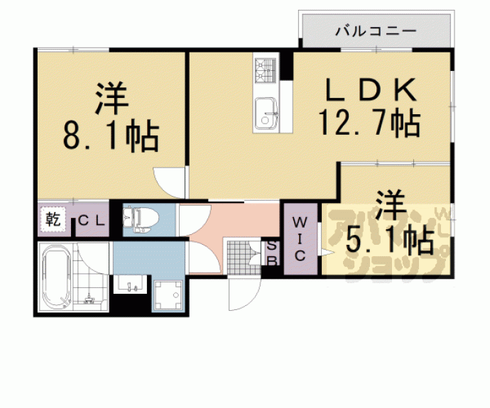 【アレ・デ・フルール西向日駅前】間取