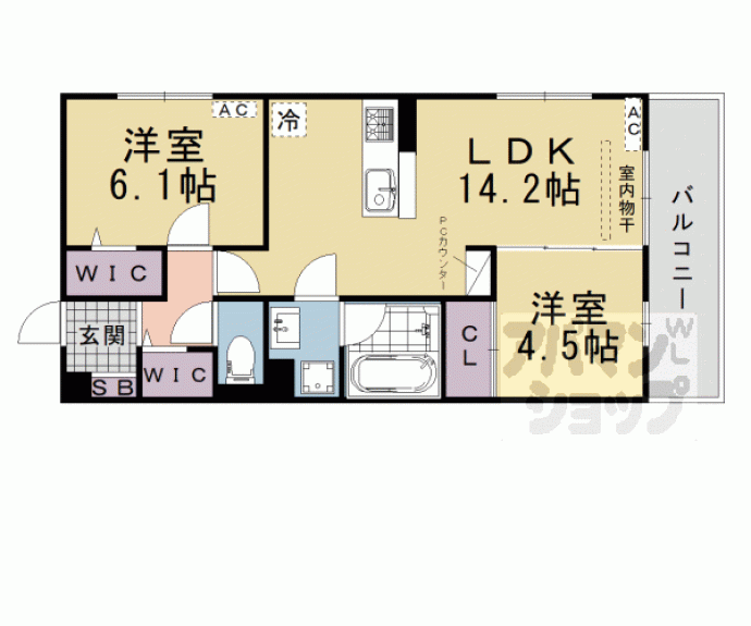 【アレ・デ・フルール西向日駅前】間取