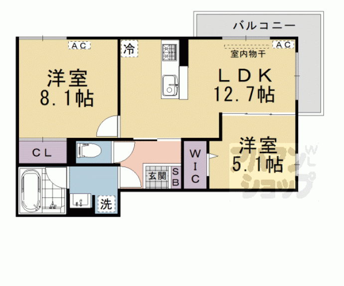 【アレ・デ・フルール西向日駅前】間取