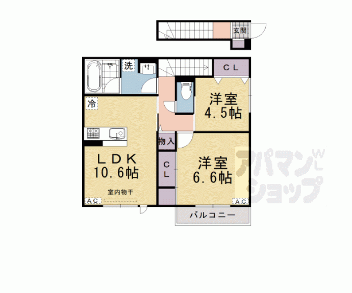 【アレ・デ・フルール西向日駅前】間取