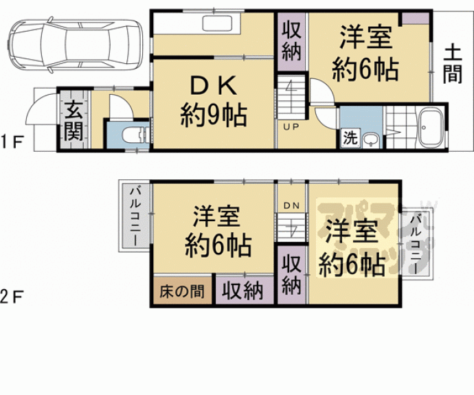 【西賀茂今原町貸家】間取