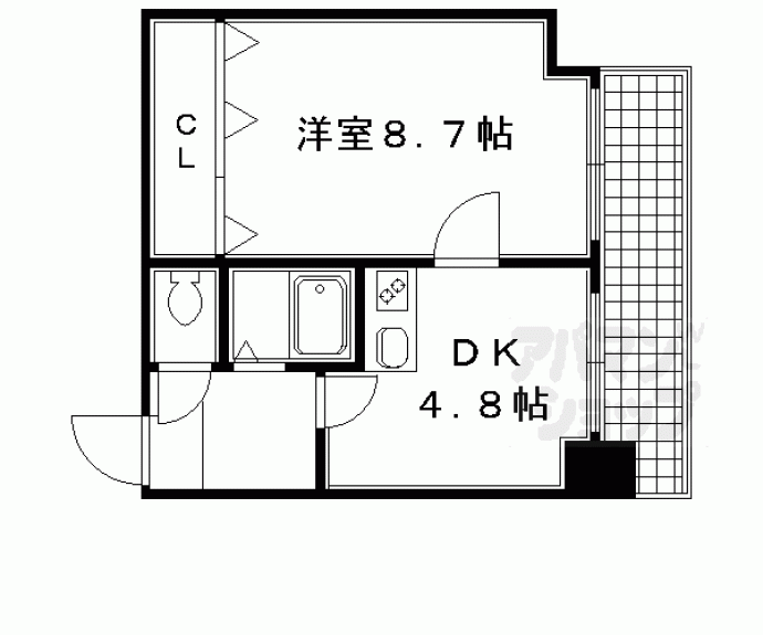 【アマデウス麩屋町二條】間取
