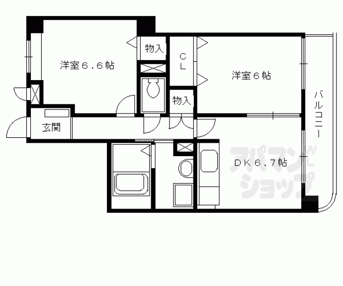 【サンパティークＡ】間取