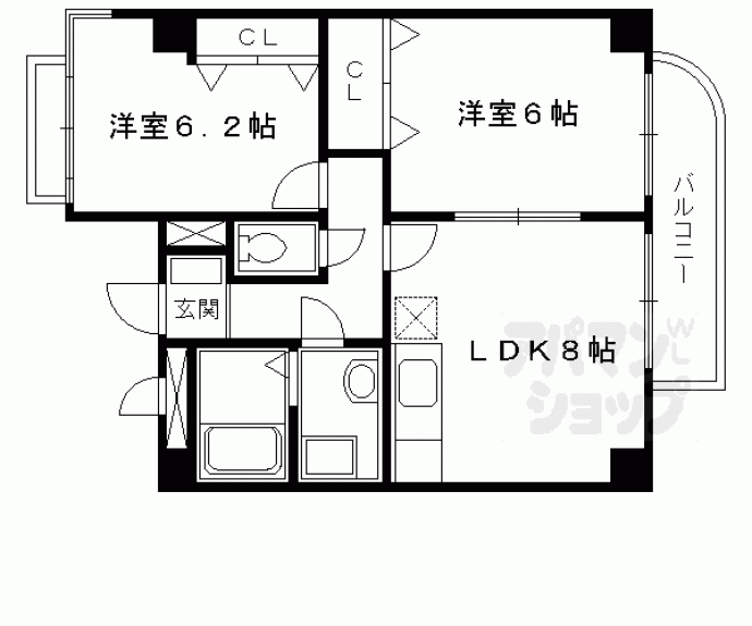 【サンパティークＡ】間取