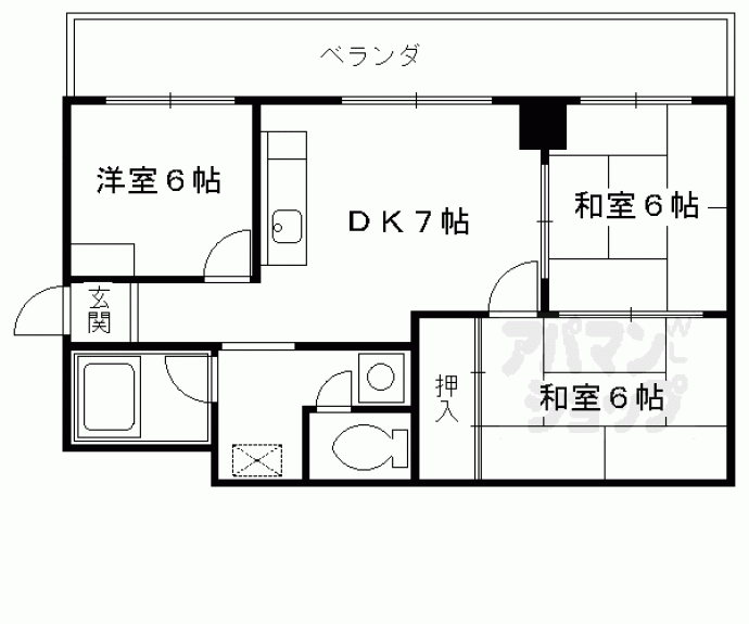 【パレット御池】間取