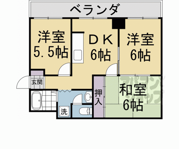 【パレット御池】間取
