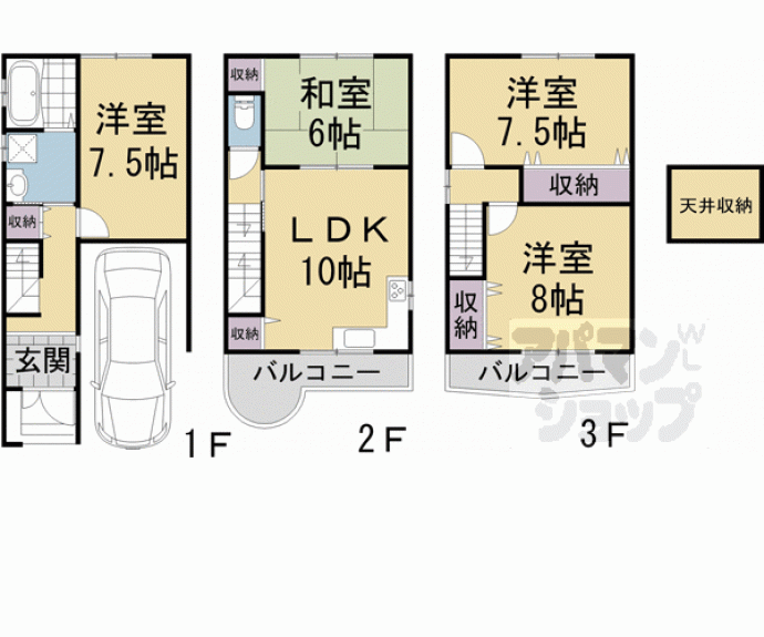 【羽束師志水町170-21貸家】間取