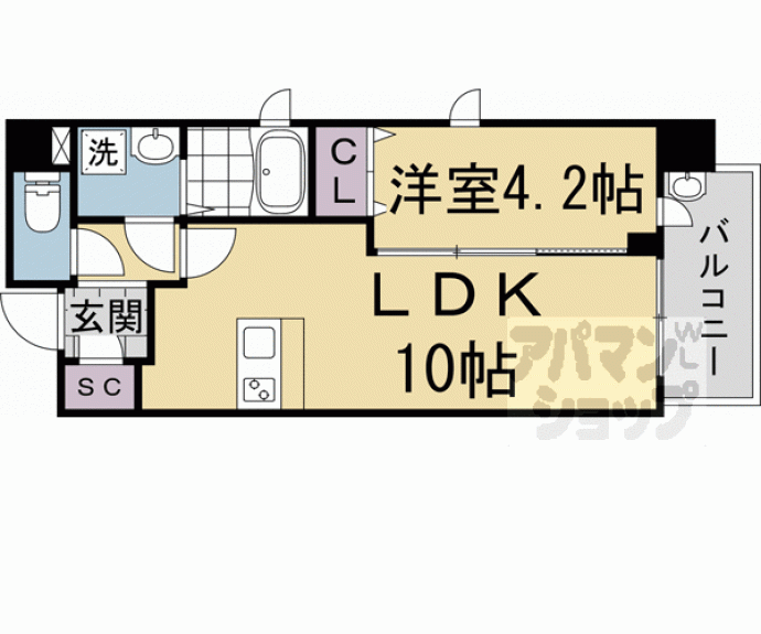 【仮）四条富小路マンション】間取