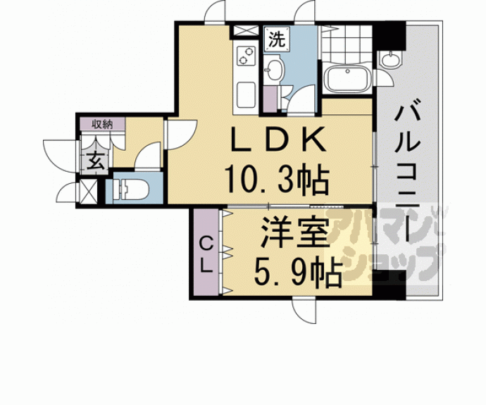 【仮）四条富小路マンション】間取