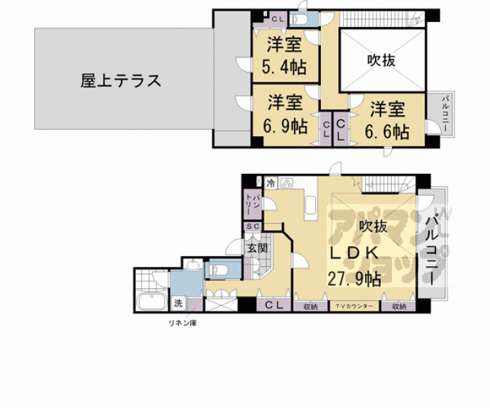 【仮)四条富小路マンション】間取
