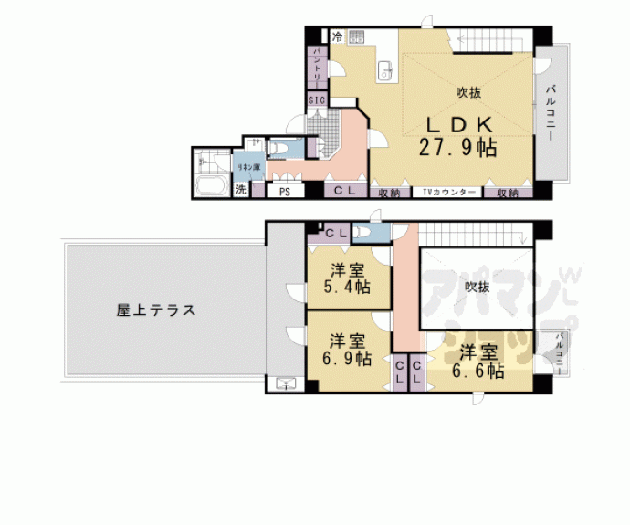 【仮）四条富小路マンション】間取